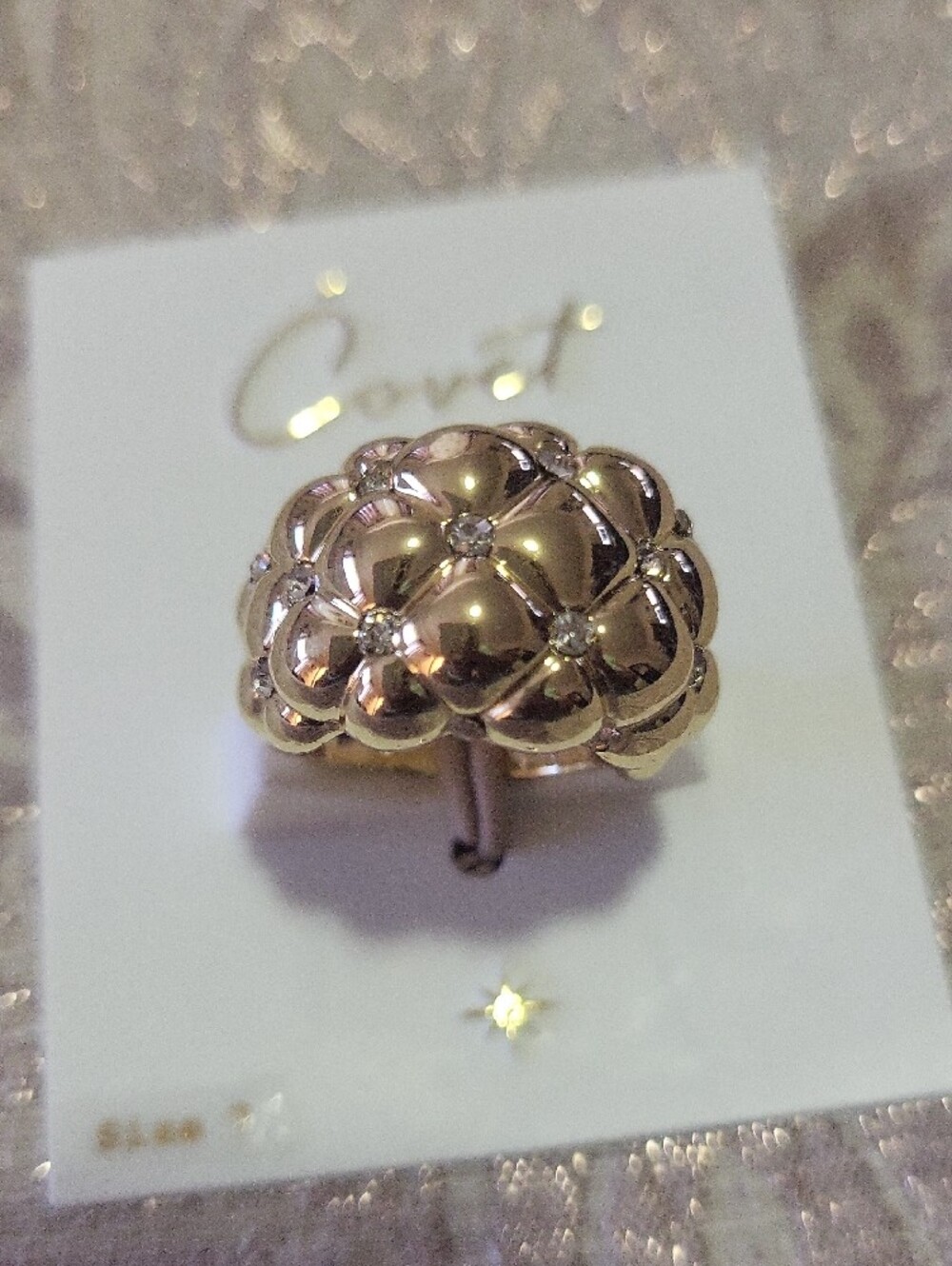 Cove Quilted Dome Statement Ring in Gold Tone - Picture 5 of 5